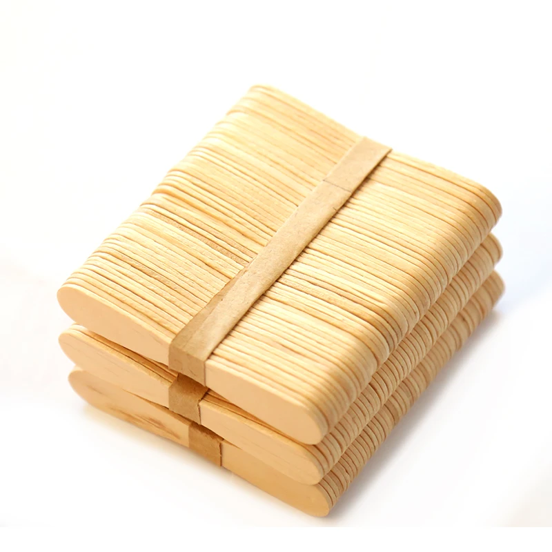 wholesale  printed logo birch round edge wood ice cream sticks