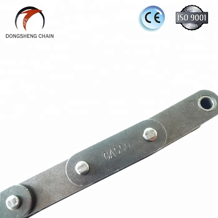 Double pitch straight side plate conveyor chain with attachments C220A/C2100