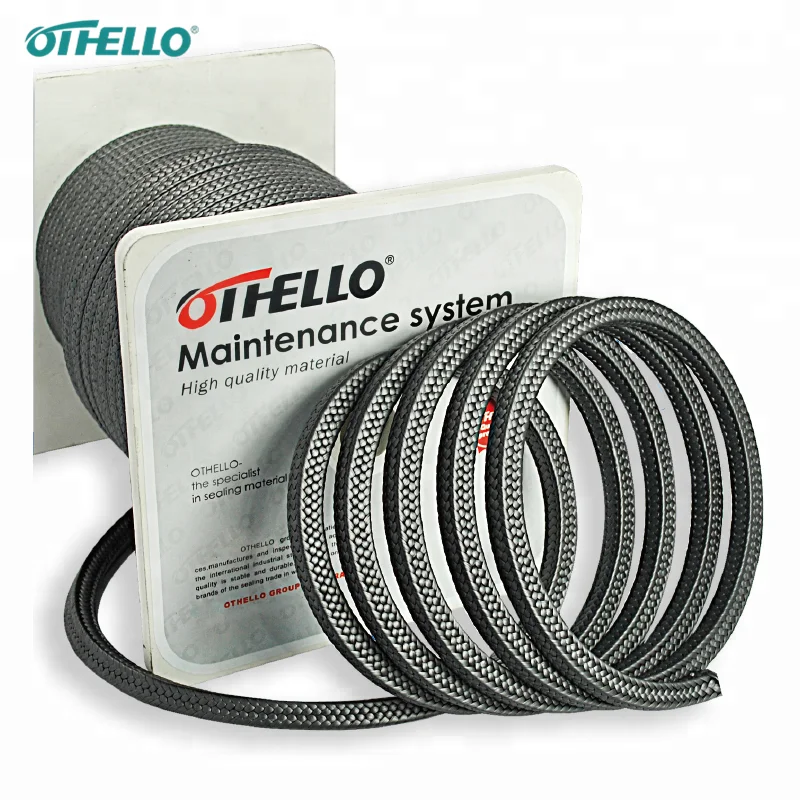 Non Asbestos PTFE Braid packing with oil and graphite