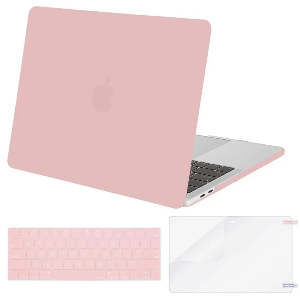 Wholesale Silicone Keyboard Cover Screen Protector and Mac Cover Case for Apple MacBook Pro 15 Inch Touch Bar A1990/A1707