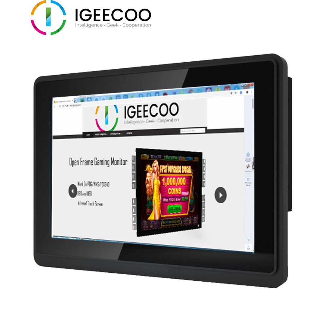 7 inch open frame touch LCD with DVI HD-MI VGA inpu from IGEECOO