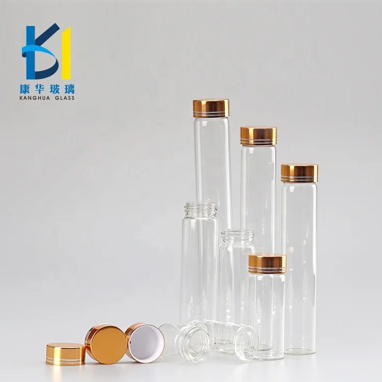 Tube Shape Mini Beverage Wine Glass Bottle With Aluminum Screw Cap 100ml 110ml