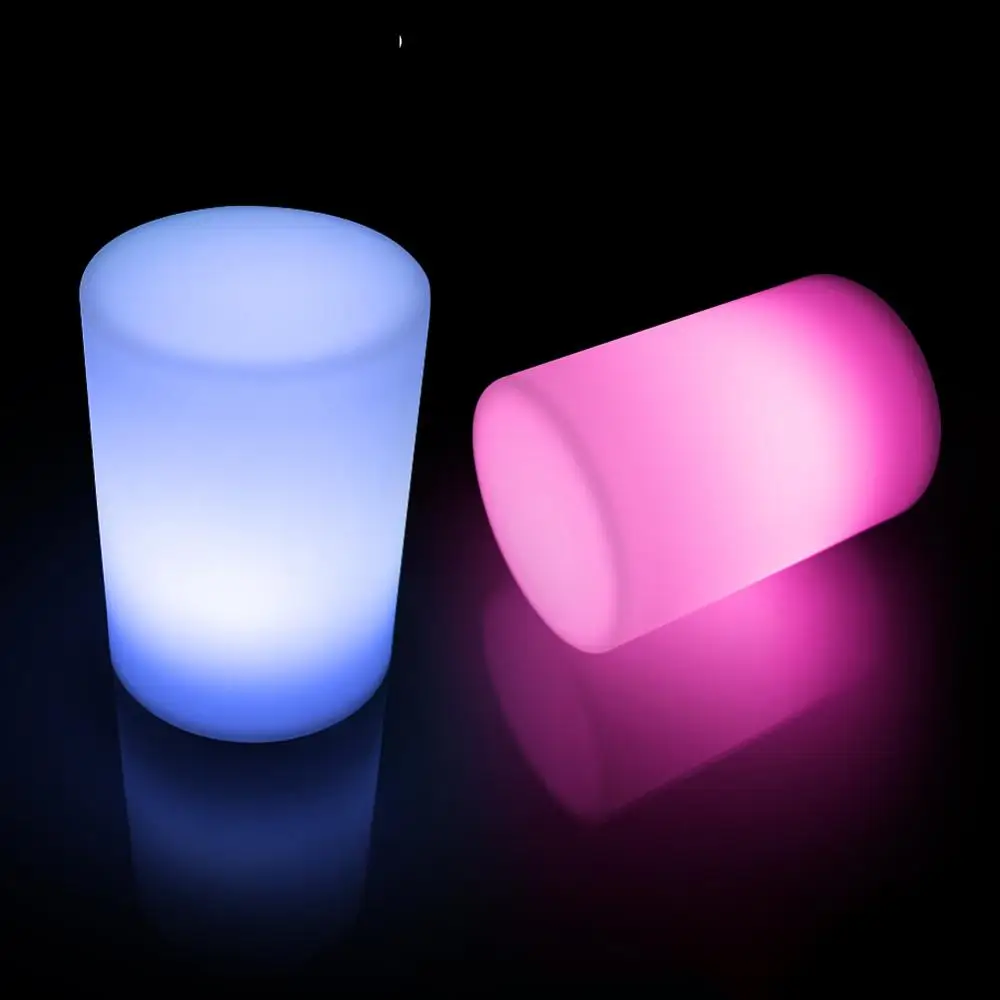waterproof plastic glowing table lamp decorative LED Cylinder shape light