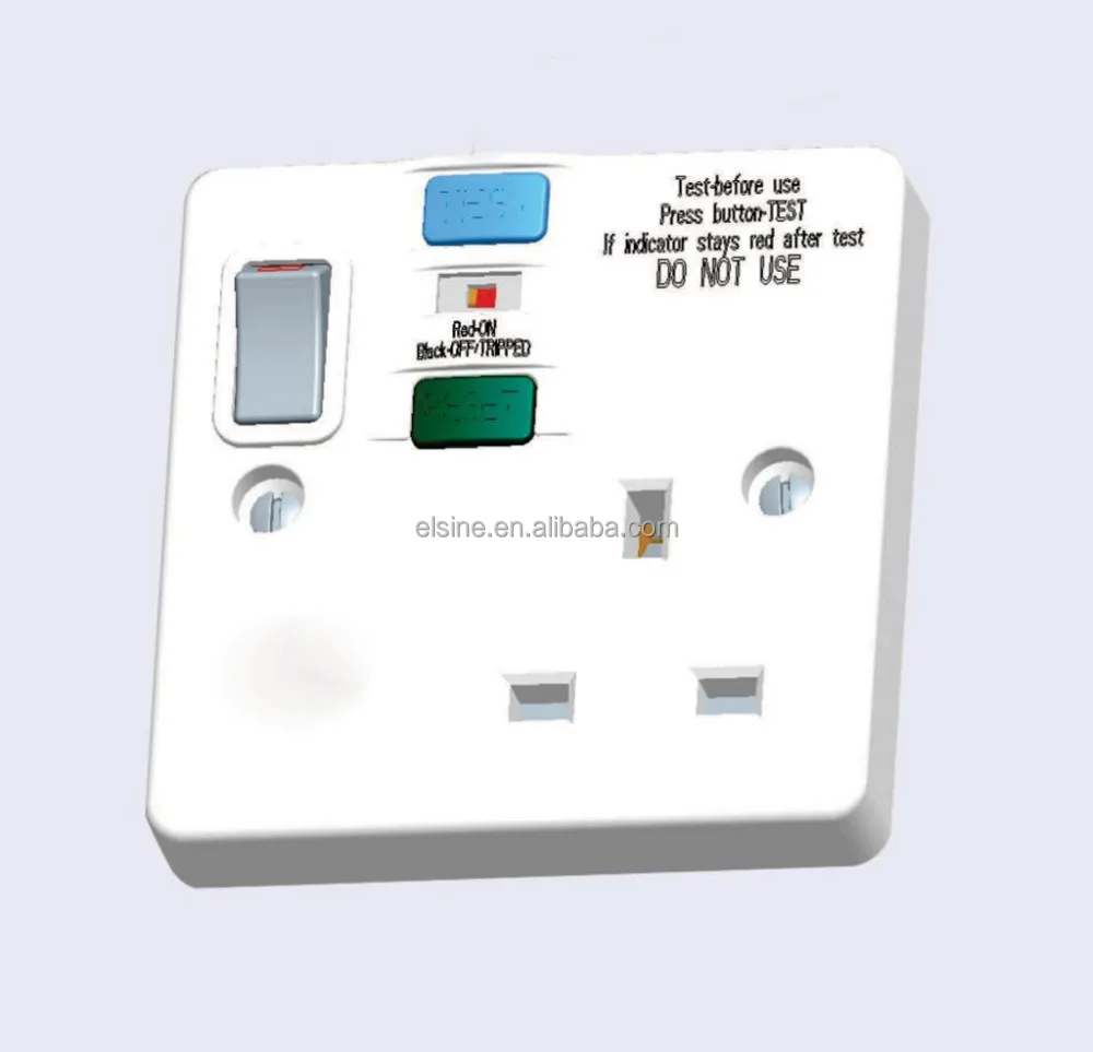 13A Single RCD switched socket 30mA &10mA RCD0130SPD