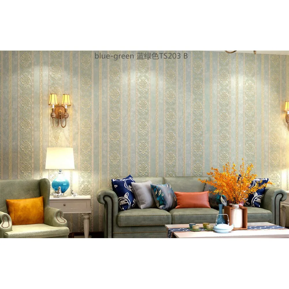 
3D new hot selling decorative Wall Paper Mural Nonwoven Striped Wallpaper For Interior Home Decoration 