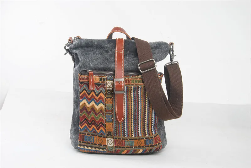 Waterproof  Student School Zipper Women Canvas Outdoor Backpack