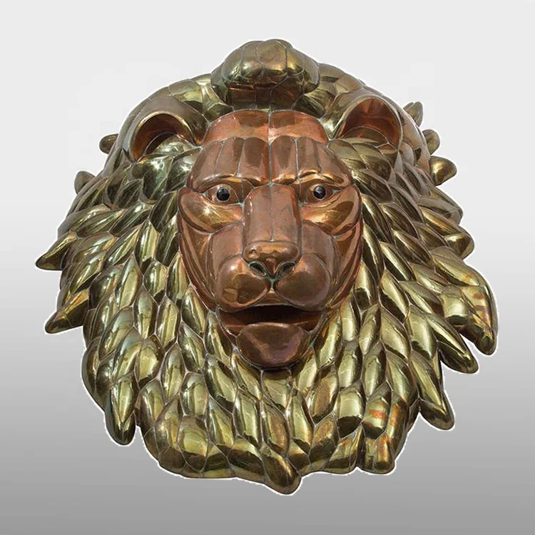 Casting wall mounted brass lion head metal for sale