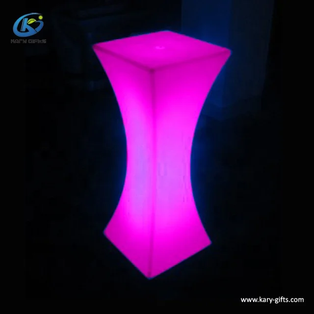 Outdoor Plastic High Bar Furniture LED Bar Table