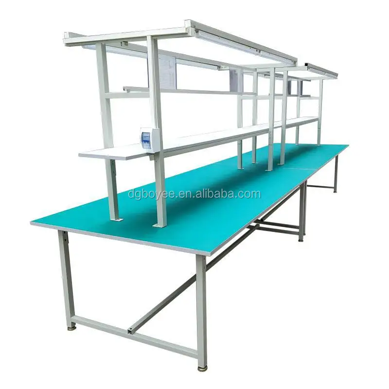 Custom electronics factory assembly line production station assembly station anti-static workbench
