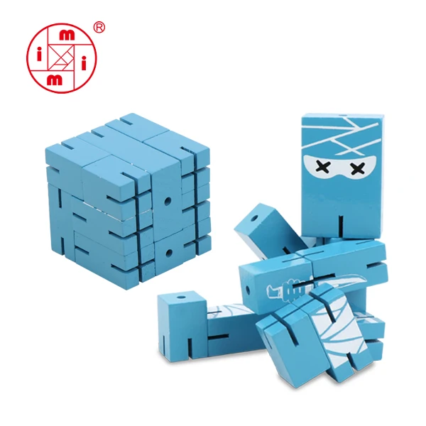 Деревянная головоломка-робот