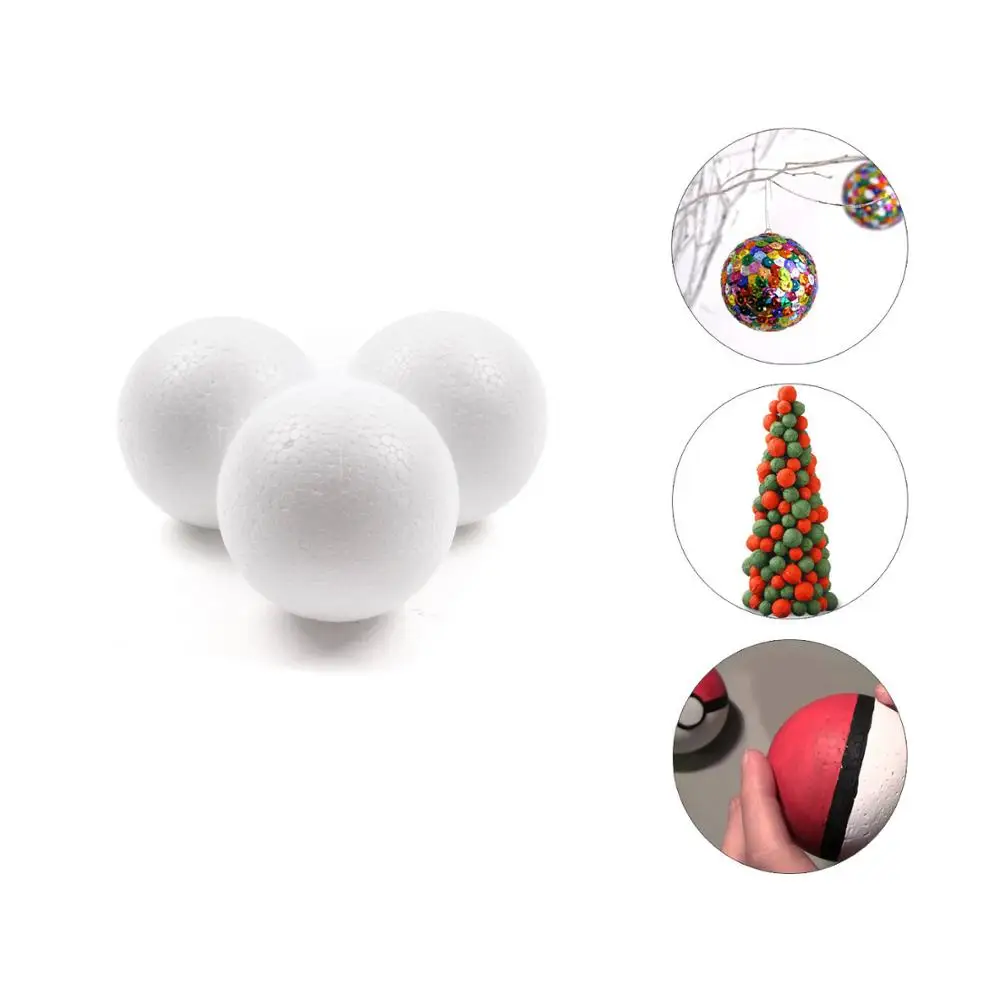 Smooth Wholesale Virgin EPS Diy Round Polystyrene White Foam Balls Science Project Supplies Flower Craft Styrofoam Balls Bulk