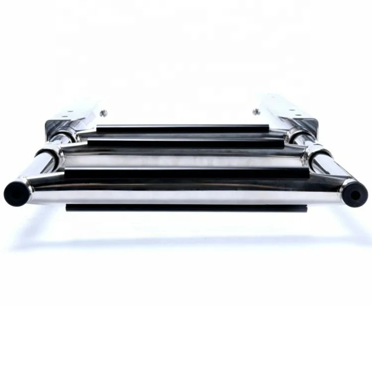 Xiamen Sunshine Marine Factory price yacht accessories 3 step sliding telescopic platform ladder for sailboat ship boat