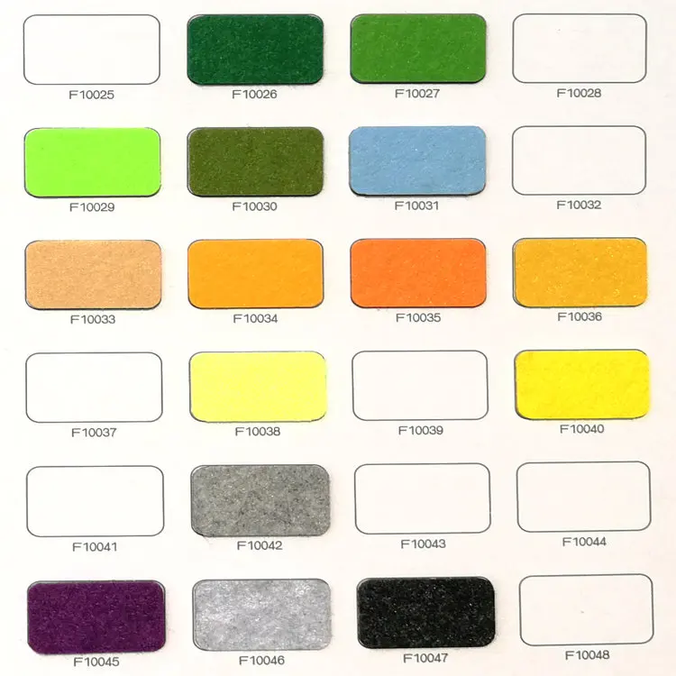 1 to 4mm thickness  non woven fabric  color polyester nonwoven felt sheet fabric
