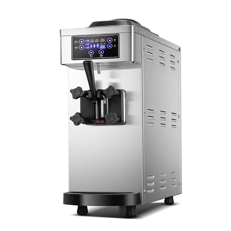 Одноголовочный мини-аппарат для приготовления мягкого мороженого на 8 л/час, автоматический аппарат для приготовления мороженого, цифровой дисплей, 220 В