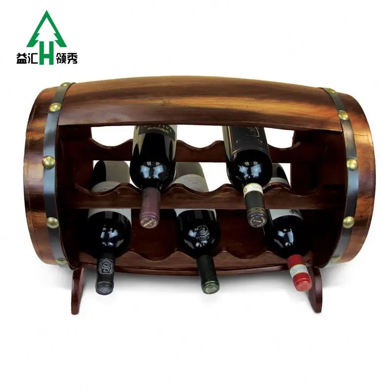 Antique Wooden Wine Holder Exhibition Display Stand