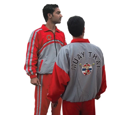 Pure Polyester Muay Thai Track Suit Plus Size Fitness Training Warm-Up Suit Thick and Breathable New Karate Sportswear
