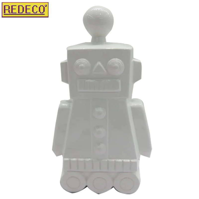 High quality new designed animated ceramic robot for home decoration