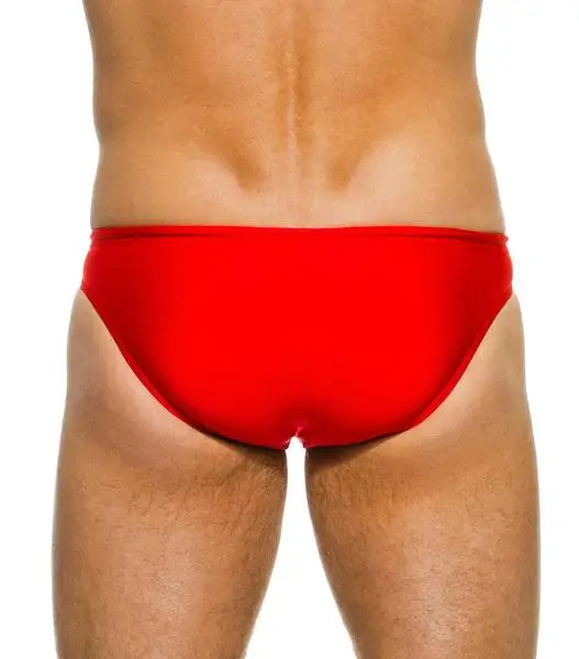 OEM brand muslim swimwear for men all red plus size thong swim brief