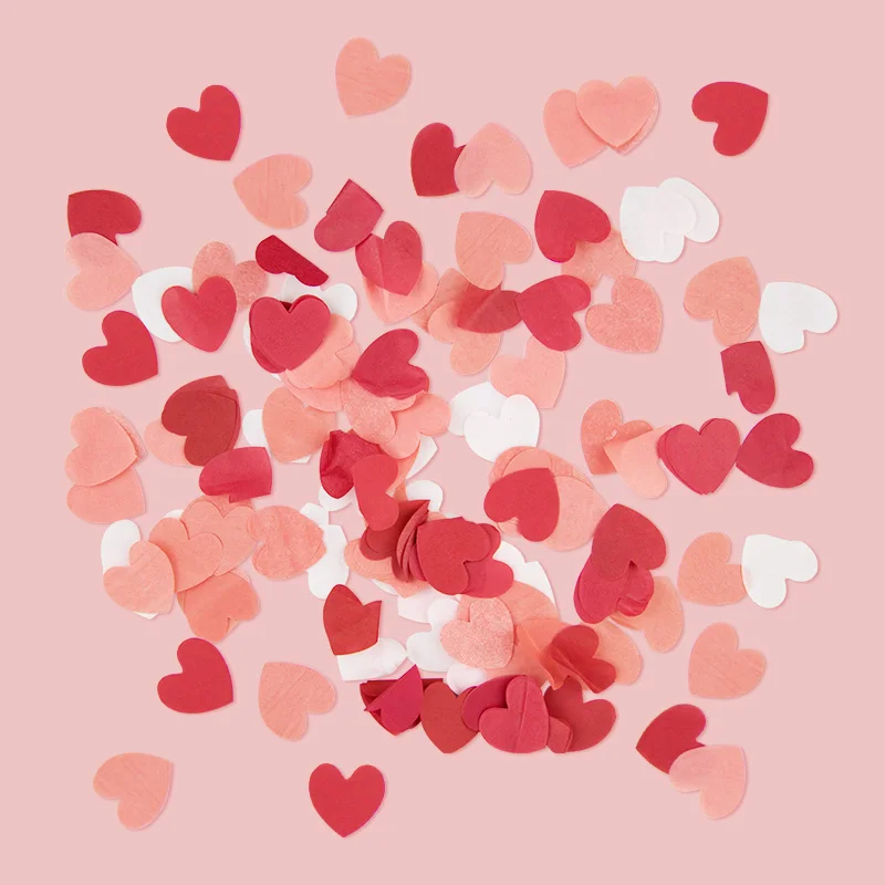 612012  3 in 1 mix Confetti Red Star Heart Shape Paper Confetti 2*2cm Decoration Multi color Party Decoration