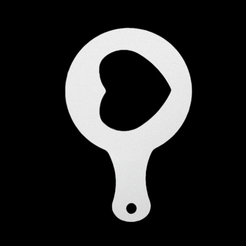 
16 Pieces Latte Dusting Pattern Pad Coffee Design Stencil Templates in White 