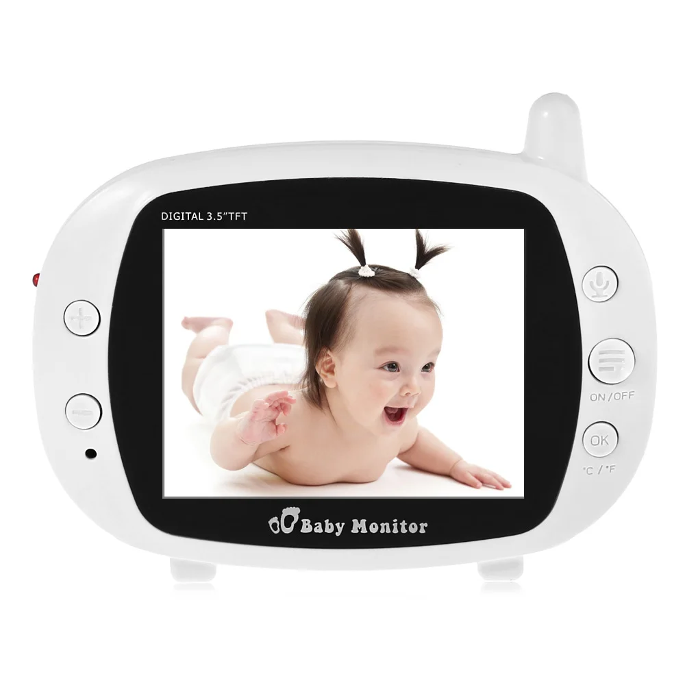 3.5 inch Screen Monitor Video Wireless Baby Monitor Security Camera 2 Way Talk Nigh Vision IR LED Temperature Monitoring