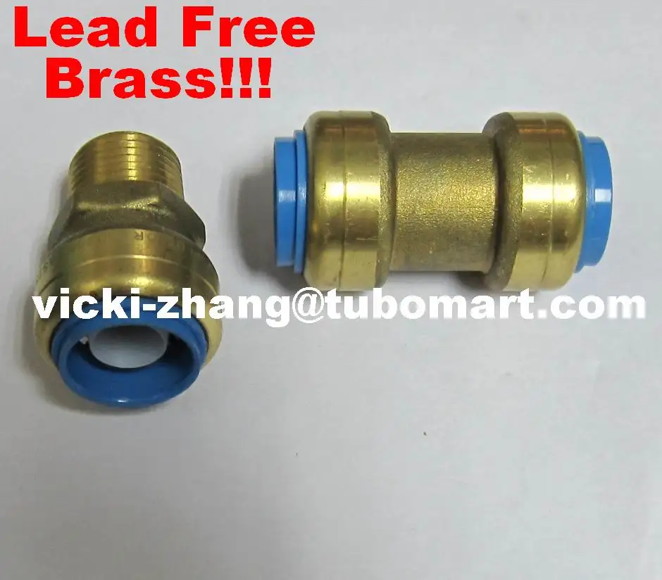 Вставной штуцер быстроразъемный pex для трубы ПВХ медная