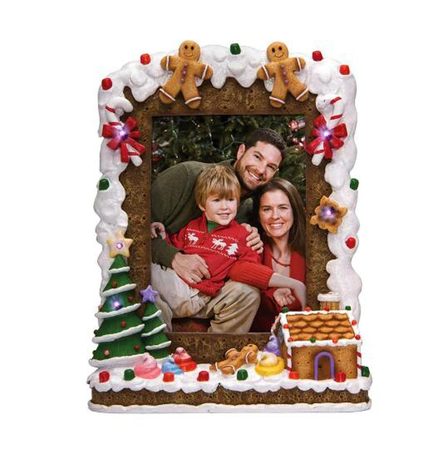 Лидер продаж 2017 года, фоторамка из смолы с подсветкой, Рождественская фоторамка из смолы