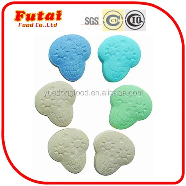 23g Halloween Chinese skull confectionery halal sour sweet press candy