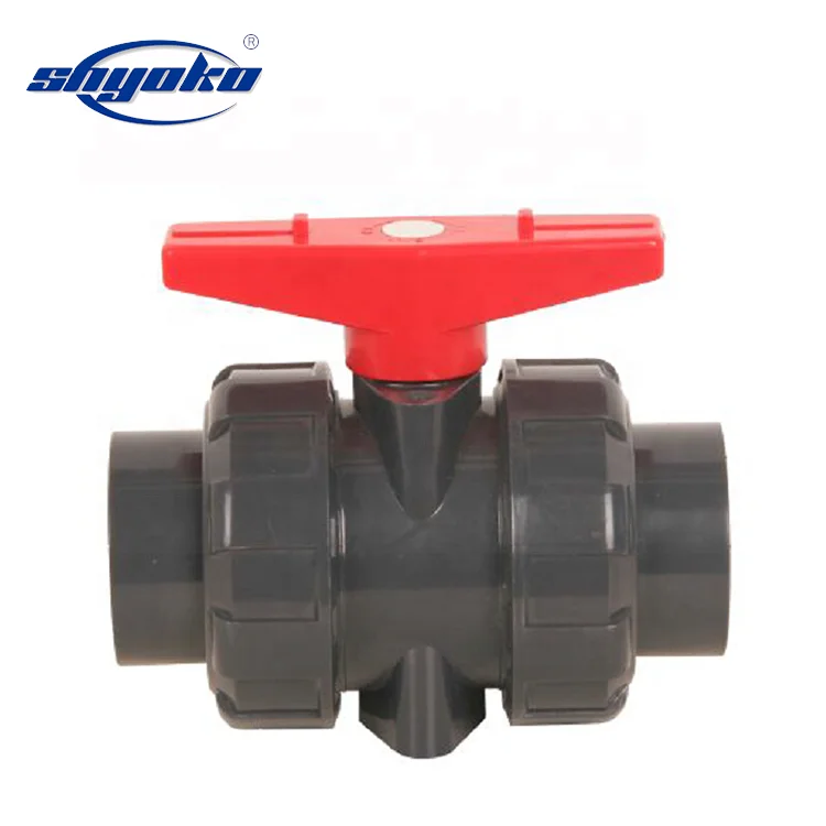 True union PVC ball valve standard double union socket/thread connection