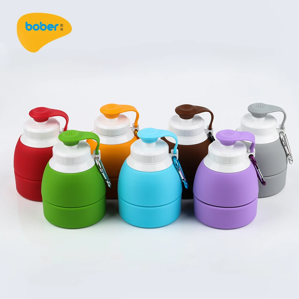 Wholesale Foldable Silicon Silicone Collapsible Water Bottle