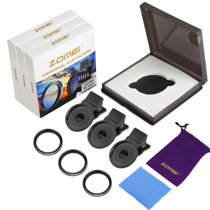 Zomei Hottest Universal Professional Smartphone Camera Lens 37mm Star +4+6+8 Filters