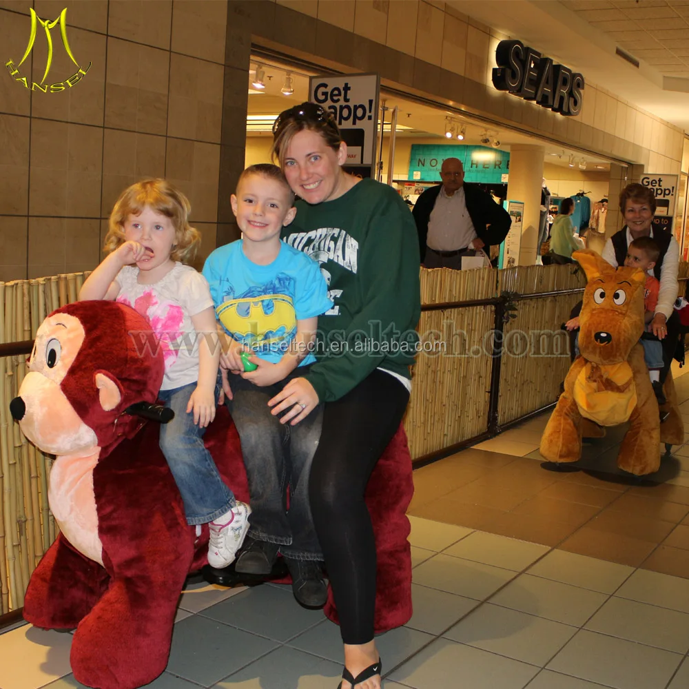 Hansel kids stuffed animal ride electric animal scooter rides for shopping mall