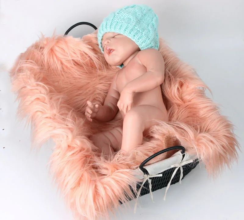 
Soft Fur Quilt DIY Newborn Baby Photography Wrap BAby Photo Props Favors 