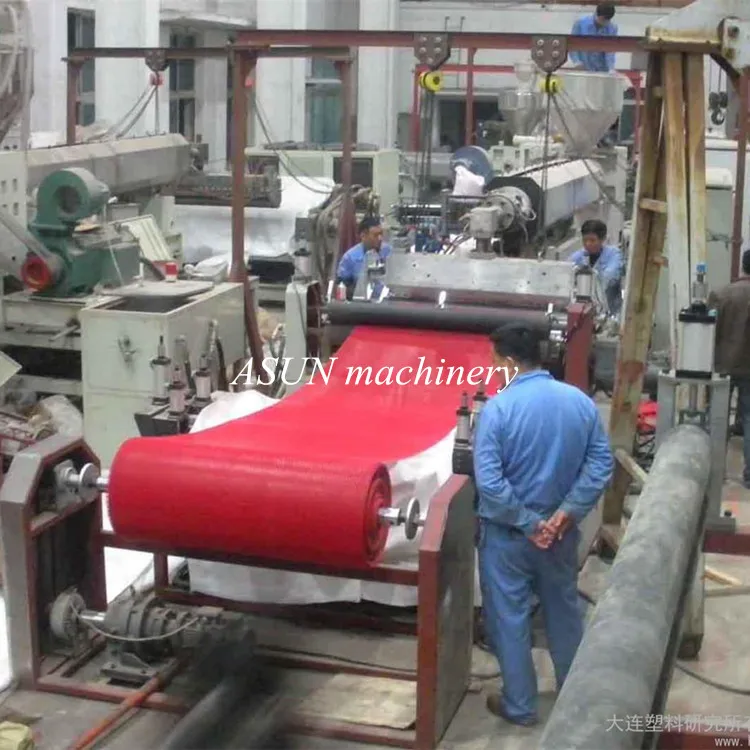 PVC Outdoor Anti-Skid Plastic Coil Mat Production Line/PVC Carpet Making Machine