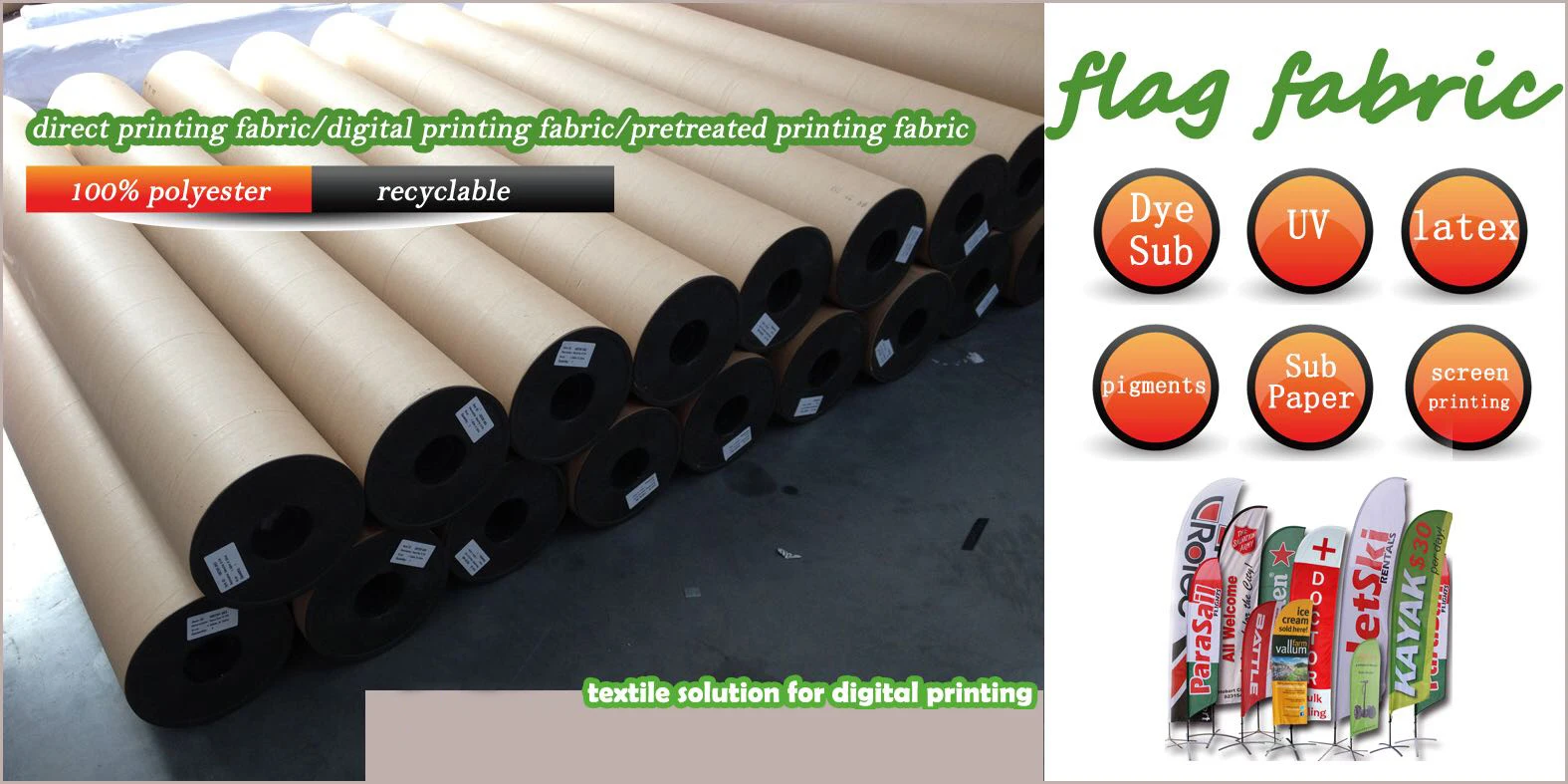 Dye sublimation fabric for Double- side printing Banner  Roll up Display system Blackout curtain