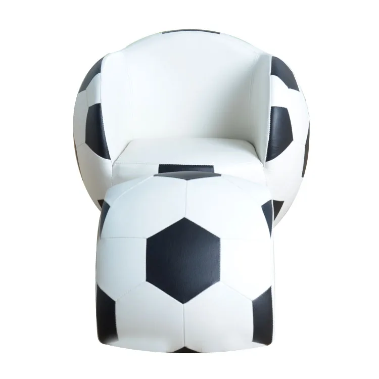 Kindergarten Kid Furniture PVC Ball Shape Sofa Chair Waterproof solid wood 2-piece set of kids stool