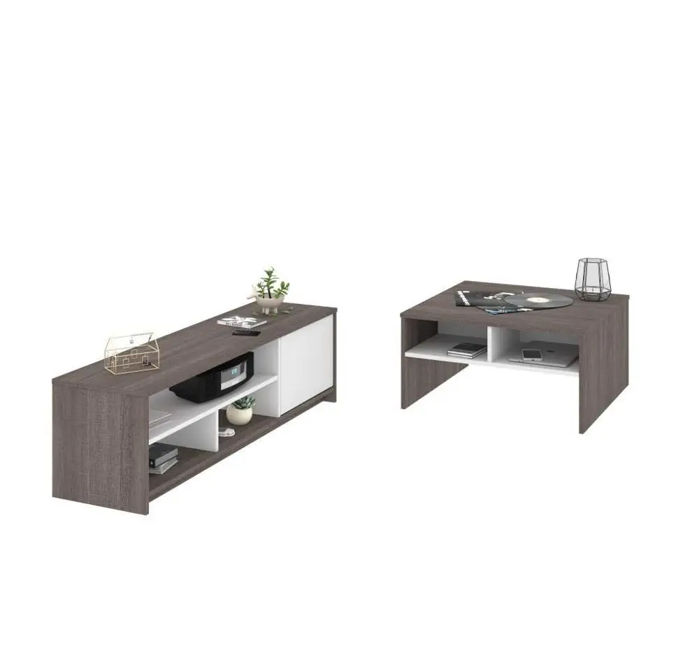 2-Piece Storage Coffee Table and TV Stand Set