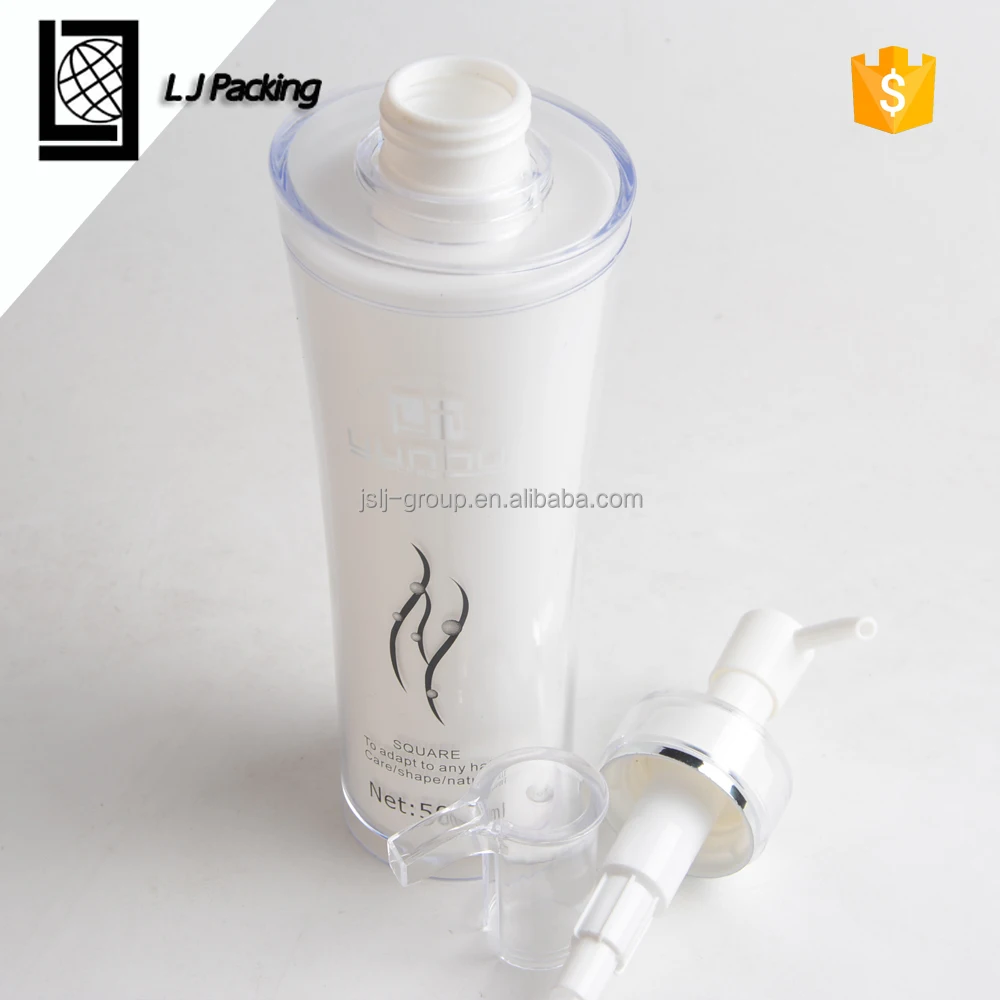 High quality design double plastic shampoo bottle size packaging