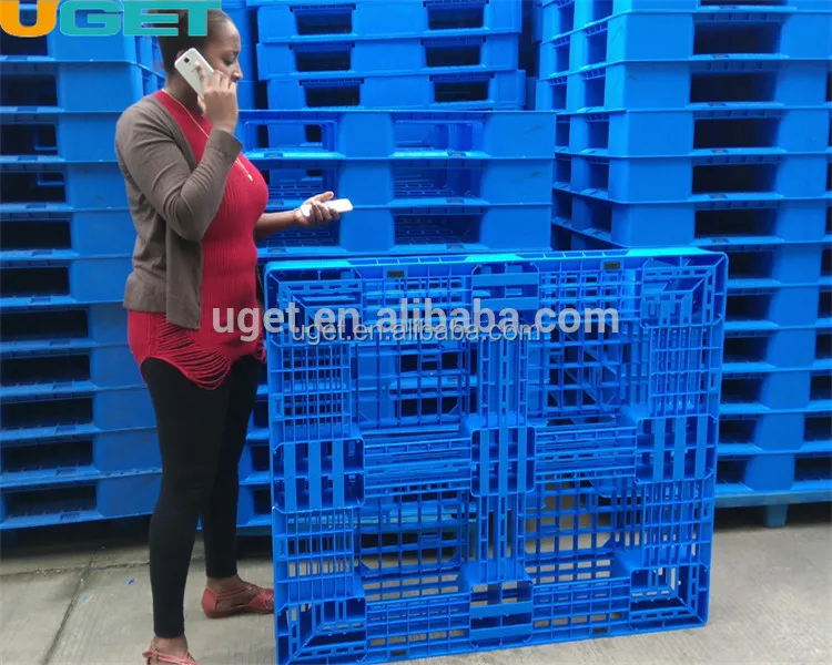 
Heavy Duty 1200*1000 4 Four Way Entry Single Face Grid 6 Runner Plastic Pallet 