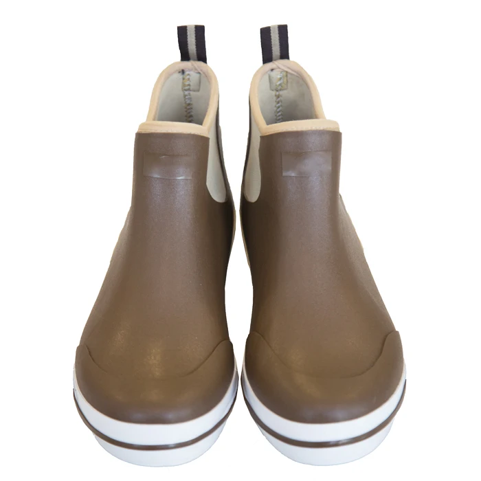 Unisex Waterproof 6' Ankle Rubber and Neoprene Marine Sailing Deck Boots