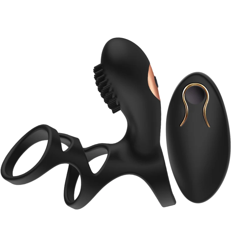 
Silicone Penis Ring Time-lapse Ejaculation Vibrator 10 Speed Vibration Sex Products Reuse Vibrating Cock Ring for Man Adult Toys 