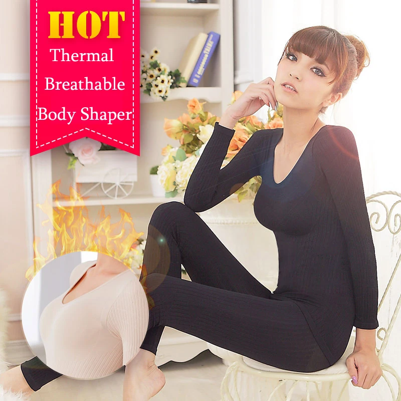 
New Design Thermal Underwear Seamless Union Suit Sexy Underwear Women 