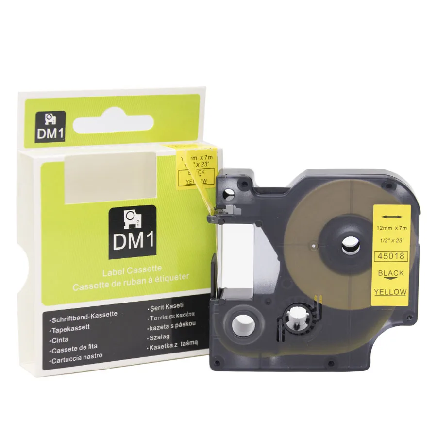 Совместимость с DYMO D1 24 мм 45018 водонепроницаемая лента для этикеток для домашних животных самоклеющиеся этикетки для печати штрих-кодов LabelManager принтеры