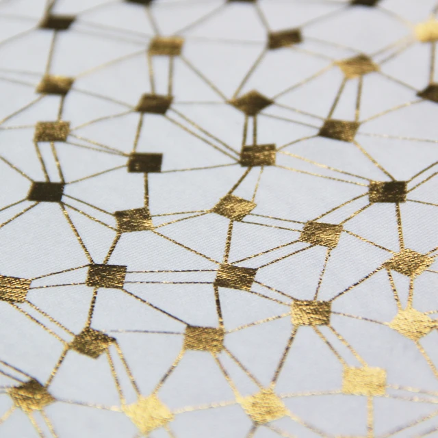 100% Polyester Stretch Shiny Color Gold foil/Silver foil printing fabric for Upholstery Fabric/Cloth