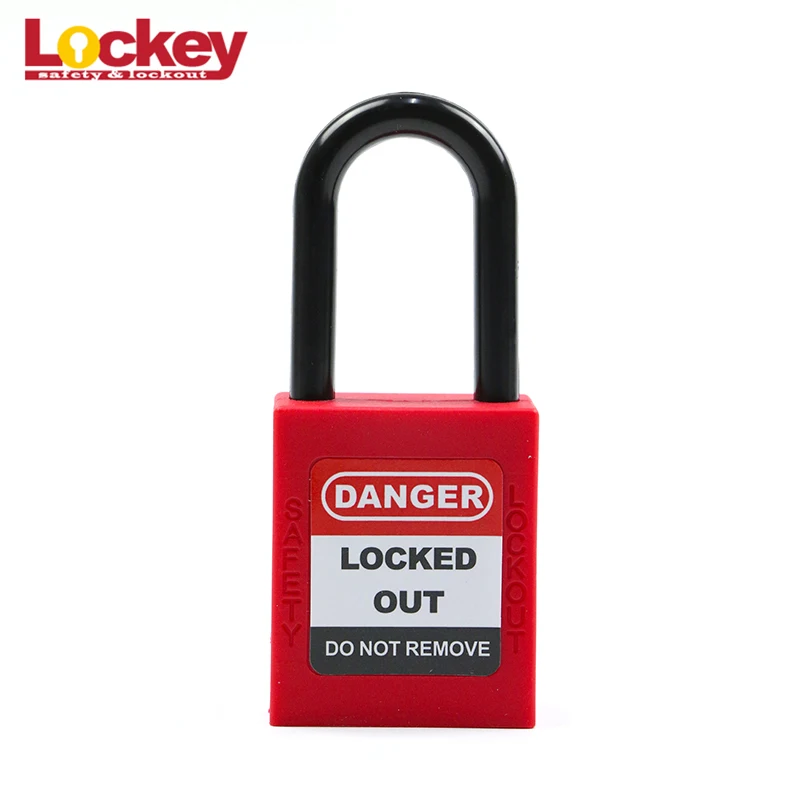 
38mm Steel Nylon Shackle Security Padlock with Master Keys Safety Padlock 