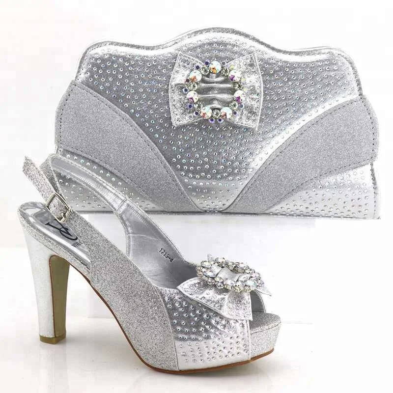 AB7740  fashion high heel italian shoes and matching clutch bag in good quality