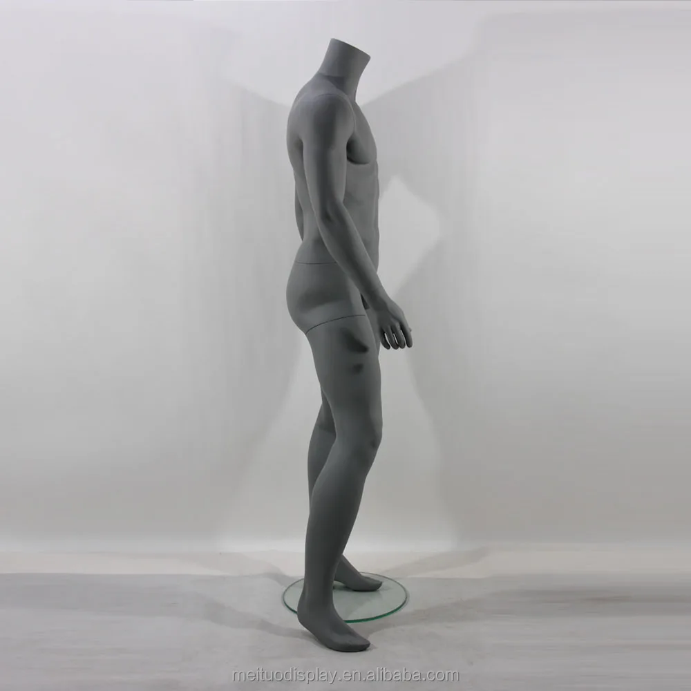 
matt grey headless full body strong mannequin men clothes display model 