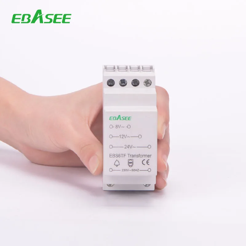 Low voltage Modular Din-rail type Output voltage 4V, 6V, 8V, 12V, 16V, 24V Electrical bell transformer