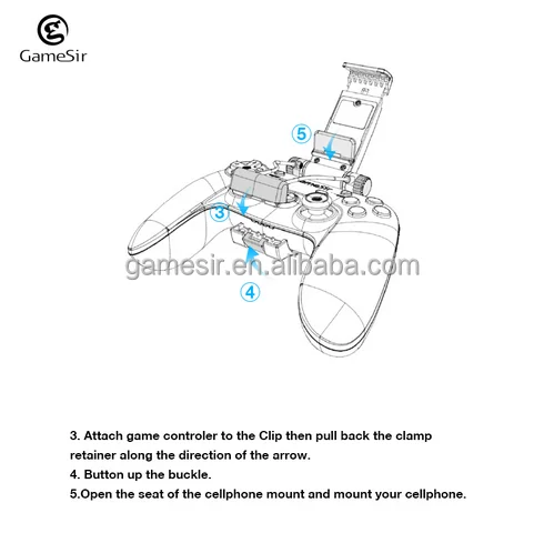multi-angle adjustable game controller mount,game controller bracket for GameSir G3/G3s/G3w
