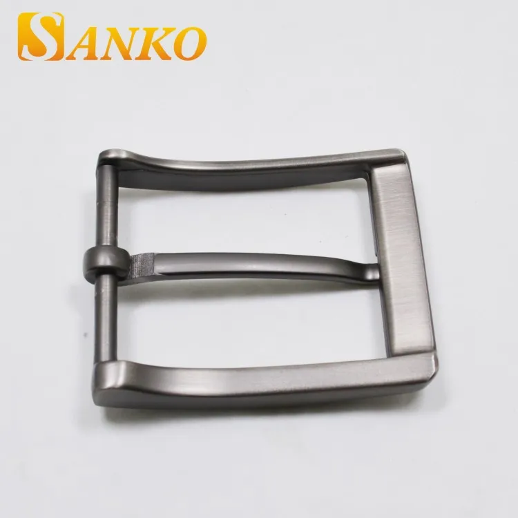 Matte black business casual men  Can do laser logo without mold fee men buckle custom leather plate pin belt buckles